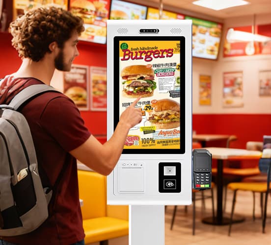 Self-Ordering Kiosk in restaurant