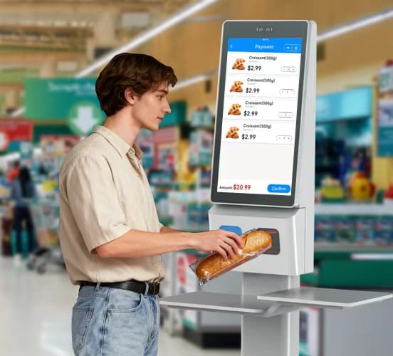 Self-Checkout Station in supermarket