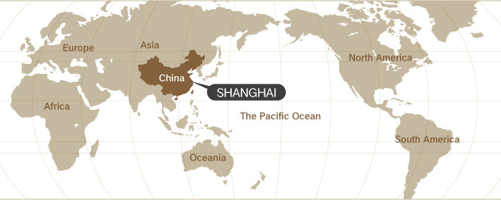 Shanghai world map location